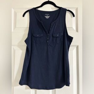 Sonoma Women's Navy Sleeveless Top